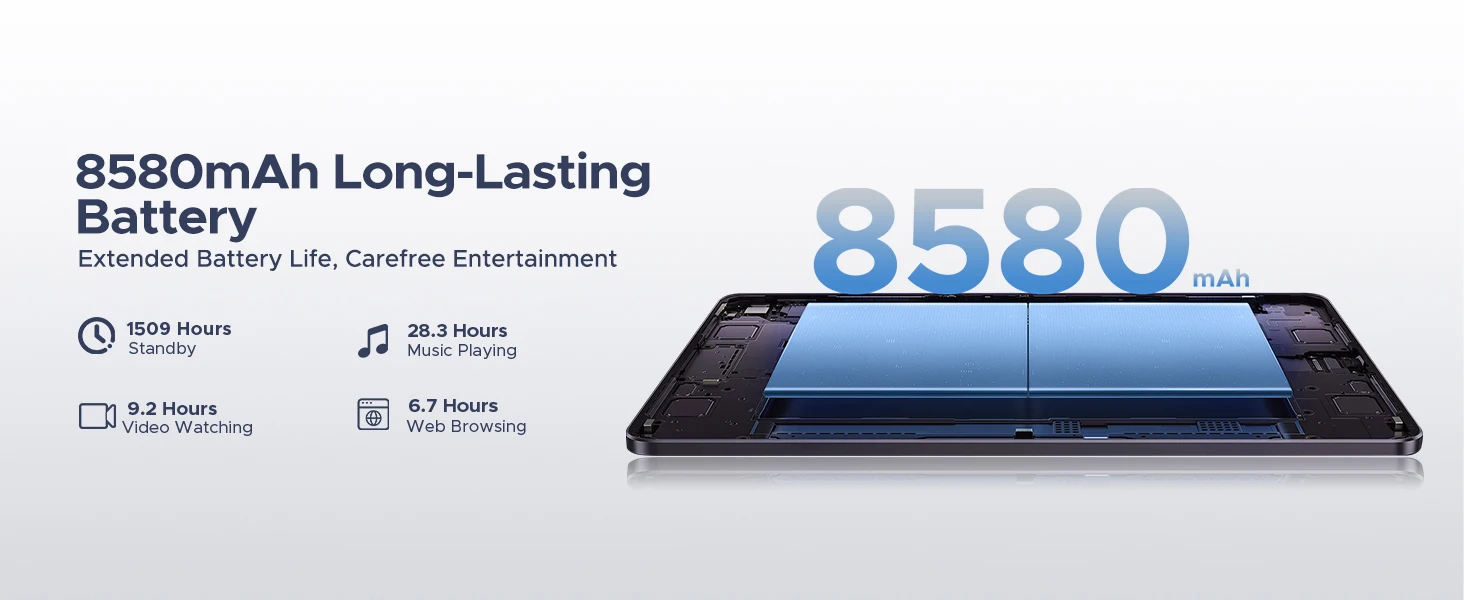Global Version Doogee U11 Pro Android 16 Tablet 30Gb(6+24) 256Gb 11" Hd 90Hz Display 8580Mah Battery Unisoc T7200 Widevine L1