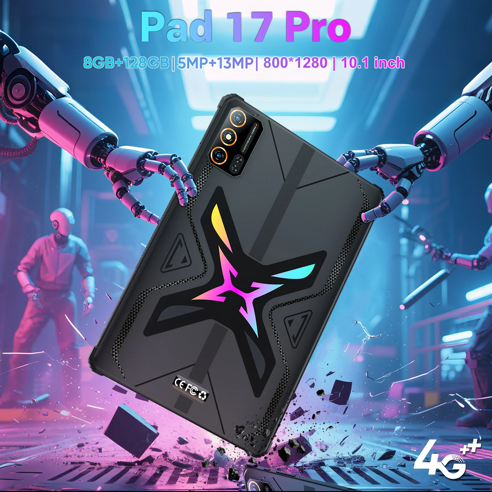 Design legal 10.1 Polegada android 14 google play gps bluetooth wifi 4g chamada telefônica 8800mah 8gb ram 128gb rom abas câmera dupla presente