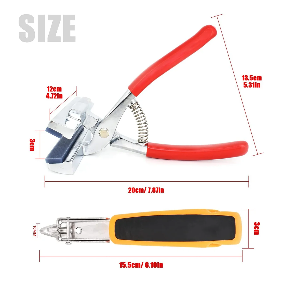 Zestaw szczypiec i wykrawaczy do zszywek ABJS Duty Canvas, nierdzewne szczypce do rozciągania płótna z sprężyną