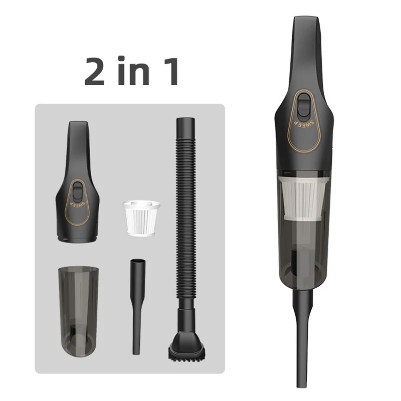 Rechargeable Handheld Vacuum Cleaner - Cordless, Portable, and Powerful for Home and Car Cleaning 2-in-1 Mopping Style