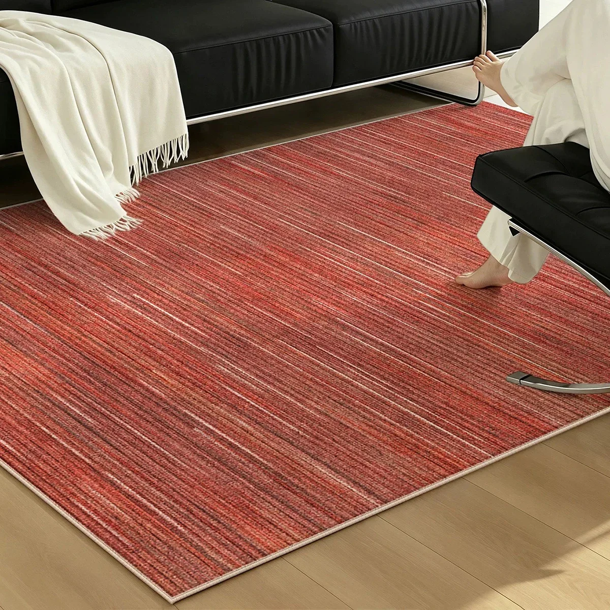 Red Simple Carpet Living Room Large Area Rug Home Decoration Cloakroom Lounge Office Bedroom Rugs Washable Mat Ковер В Гостиную
