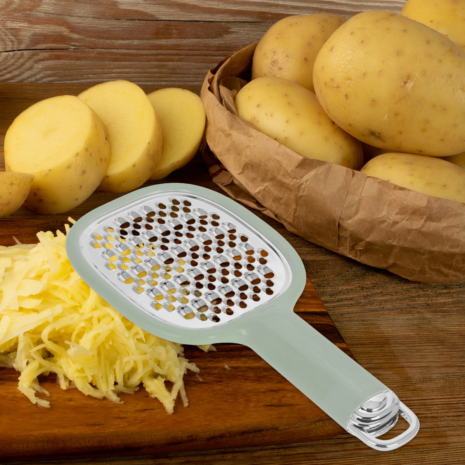 

s Vegetable Slicer Potato Kitchen Tool Garlic Mincer Food Grater Veggie Shredder Fruit Chopper Stainless
