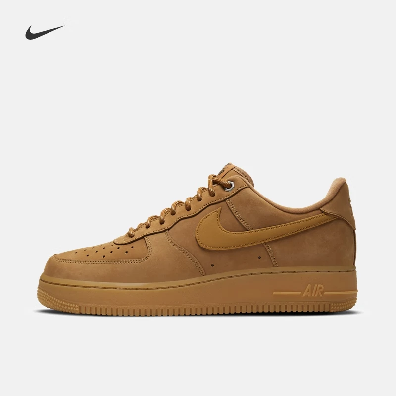 

Air Force1 Универсальные кроссовки Nike Wheat цвета Air Force One для мужчин и женщин с низким вырезом, противоскользящие и прочные туфли для доски