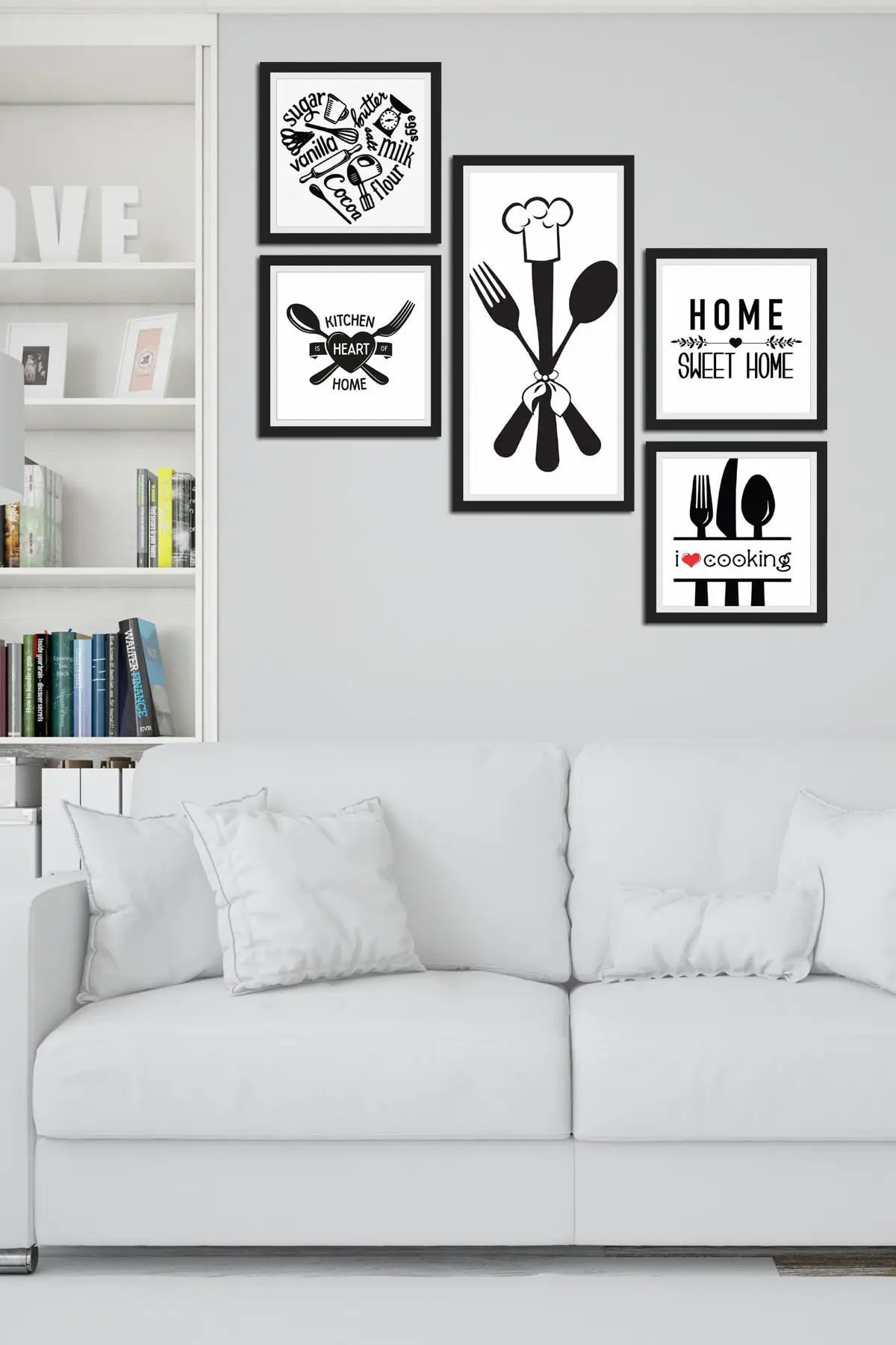 Mesa de Mdf Atf284, estilo Collage, 5 piezas