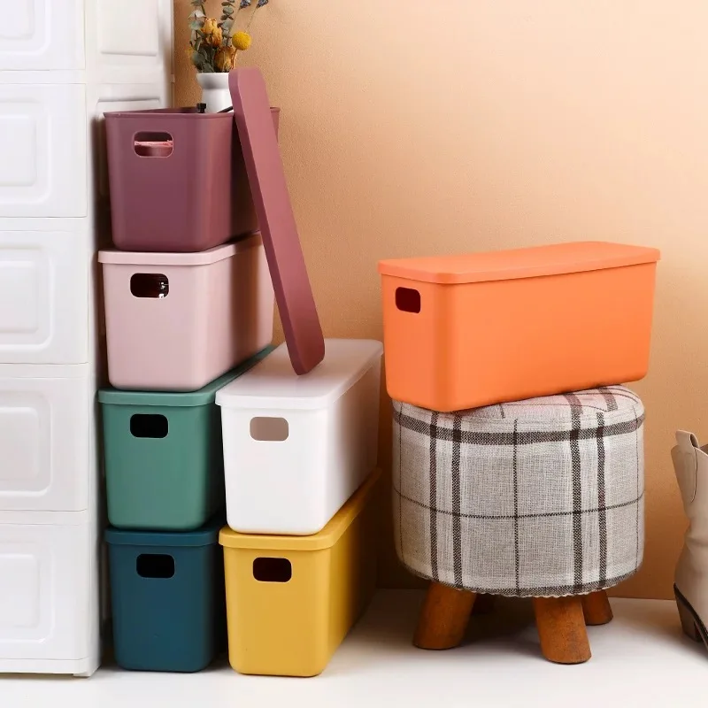 Aufbewahrungsbox, lang, schmal, hoch, Schreibtisch mit Deckel, Kosmetik-Aufbewahrungsbox, Zuhause, Wohnzimmer, Snack, verschiedene Aufbewahrungsbox