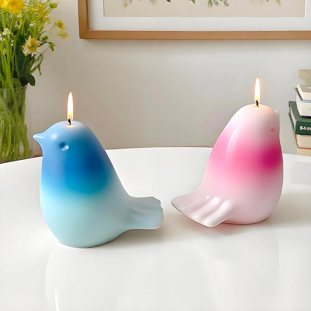 Gypsum Candle Mold Food-Grade 3d Bird Silicone Mold Bird Candle Mold Reusable For Resin Ornaments Handmade Soaps