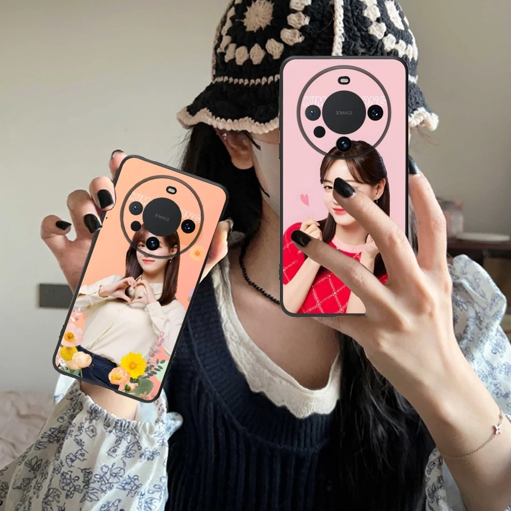 Cute Kim SeJeong Mobile Cell Phone Case for Huawei Mate 60 50 40 30 20 10 Pro Plus Lite E 5G Black Soft Phone Cover Shell