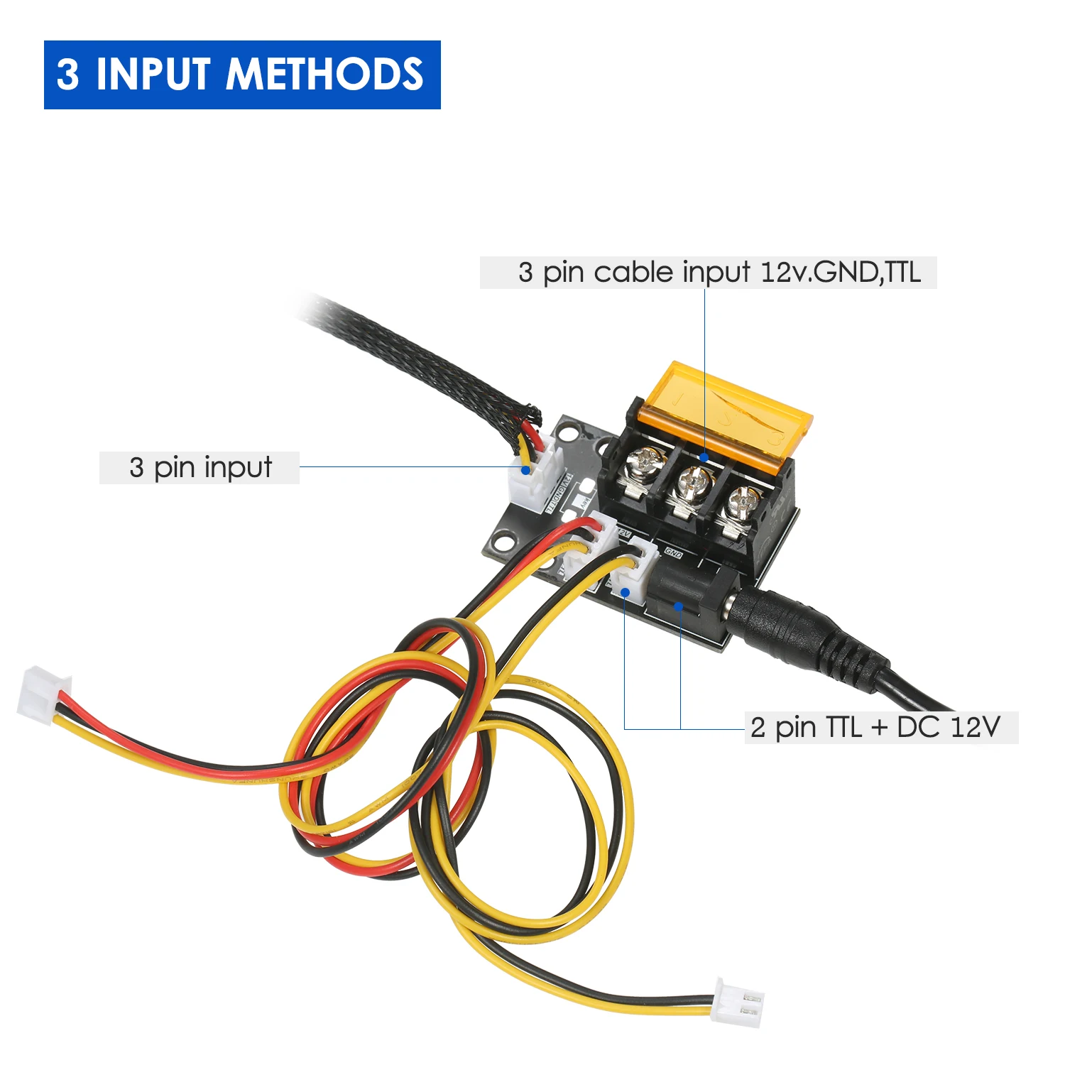 2 Pin to 3 Pin Laser Module Adapter Board Laser 3-interface Engraving Machine Conversion Board for Laser Engraver 3D Printer CNC