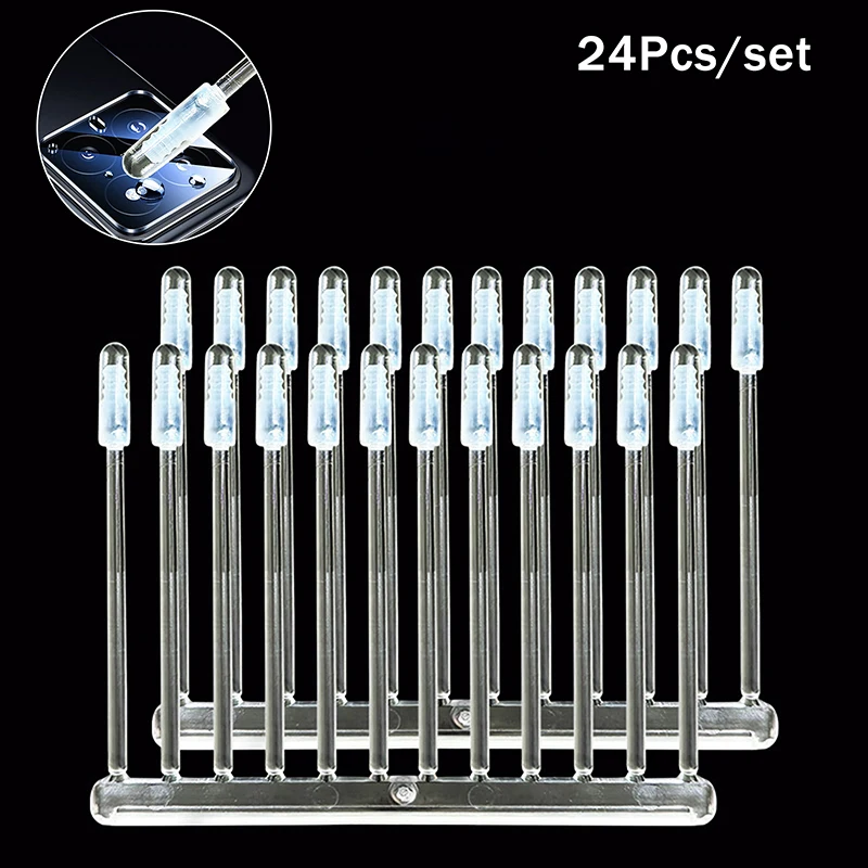 24Pcs Resin Synthetic Stick Camera Portable Lens Cleaner Dust Fingerprint Removal For Phone Camera Lens Cleaning Tool