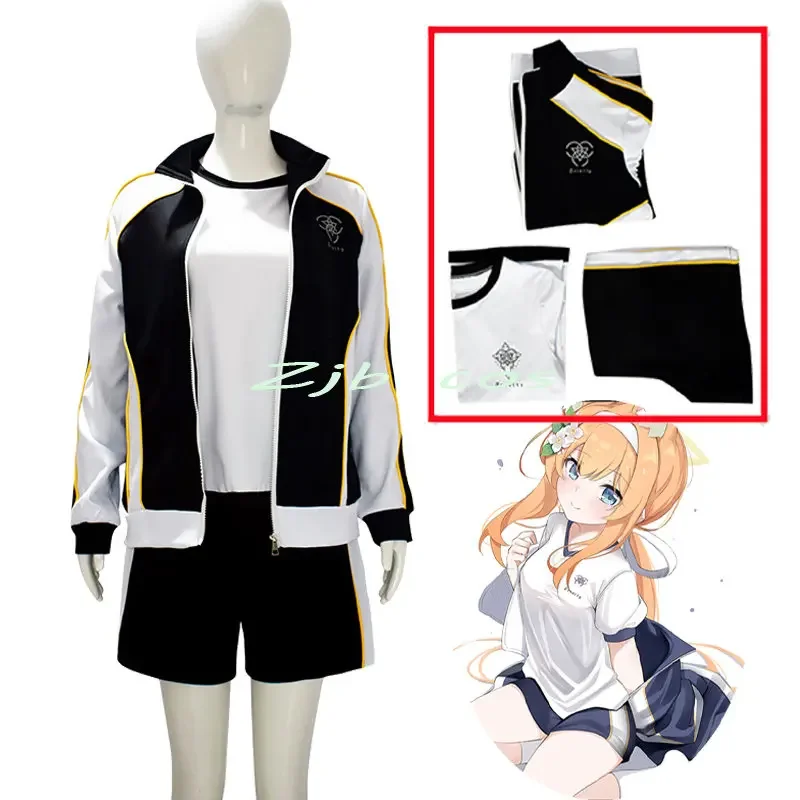 Mari Ioch Hanekawa Hasumi Cosplay Anime Blue Archive Cosplay Costume Athletic Wear Girl School Sport Uniform Coat Top Shorts