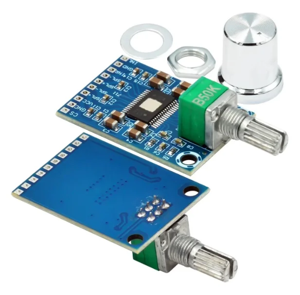 XH-M562 Ultra Dunne TPA3116D2 Digitale Audio Versterker Board met Knop D-Klasse Versterker Board Ultra Dunne Dual 50W