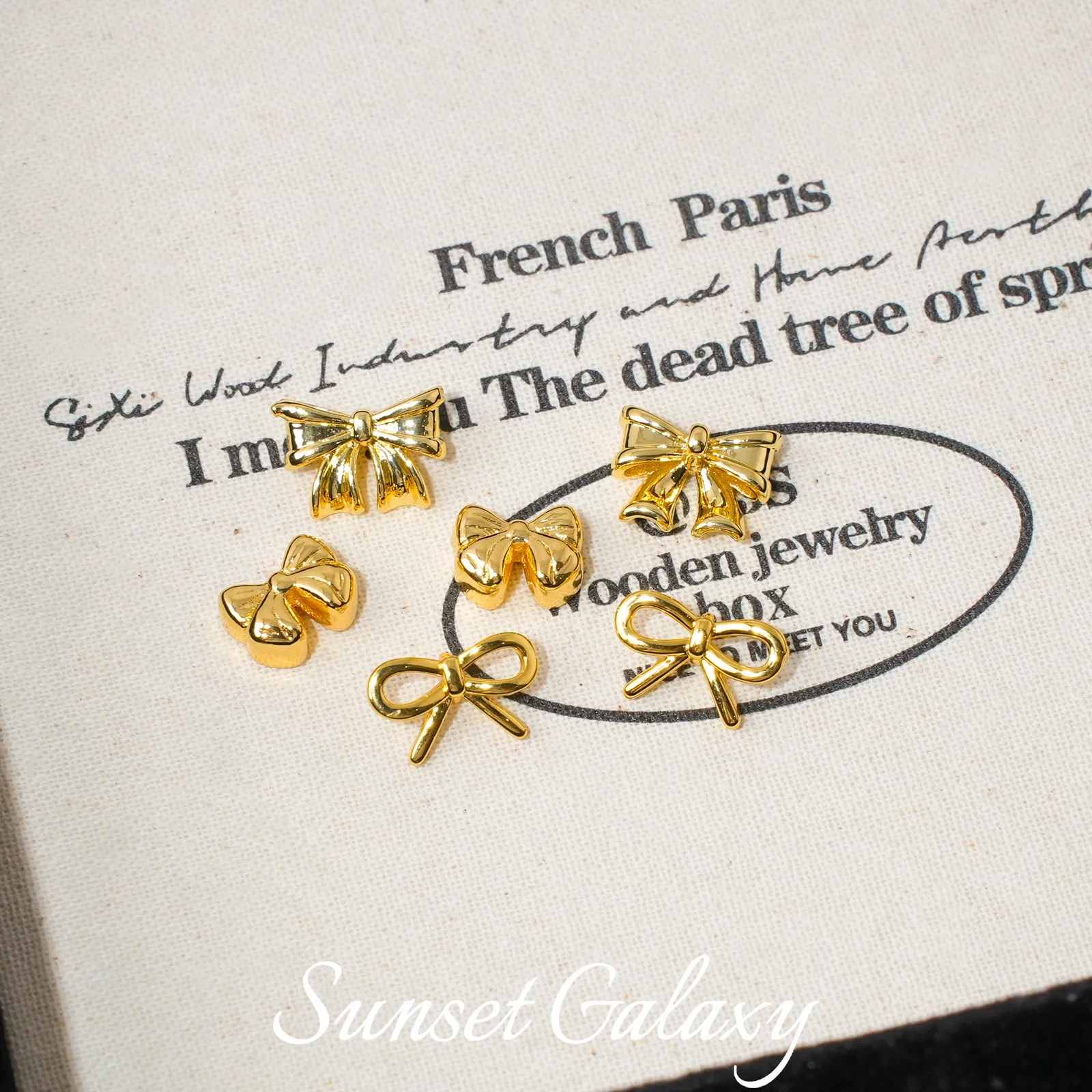 

Light Luxury, Small Luck, Bow Bead Spacer, Handmade DIY Beaded Bracelet, Necklace, Jewelry Accessories Materials