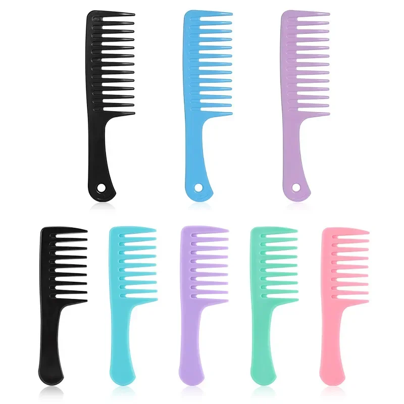 Colored Comb Large Wide Tooth Wet and Dry Dual-use Thickened Curly Hair Comb Special Big Tooth Shampoo Comb Styling Tools