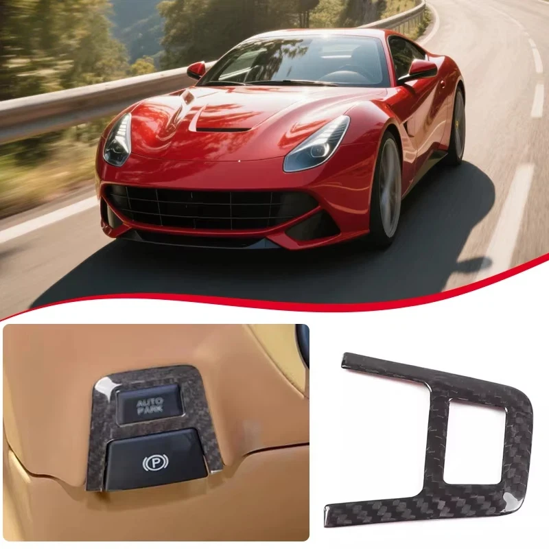 For Ferrari 458 F12 Berlinetta 2013-2017 Real Carbon Fiber Car P Gear Switch Frame Panel Protective Car Interior Accessories