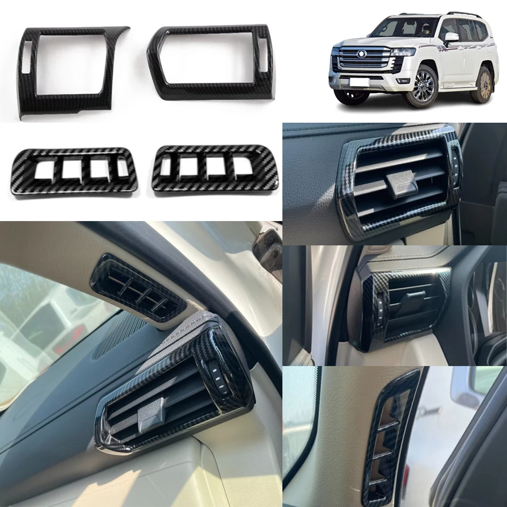 

For Toyota Land Cruiser 300 Lc300 2022 2023 2024 ABS Front Side Outlet Trim Front Air Conditioning Vent Cover Car Accessories