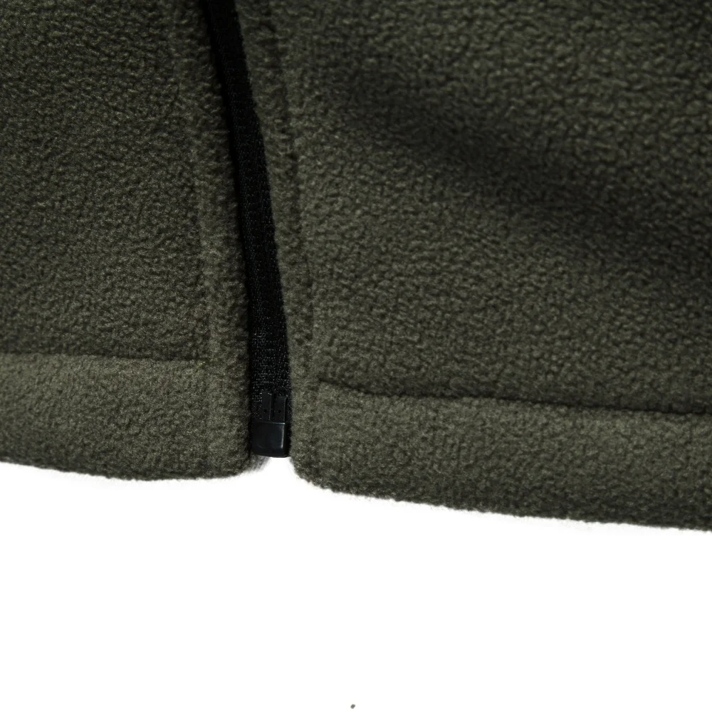 AIOPESON Herren Fleecejacke mit Reißverschluss, Stehkragen, Polarfleece-Sweatshirt, Thermo-Multitaschen-Outdoor-Freizeitjacke für Herbst und Winter – Detail 12