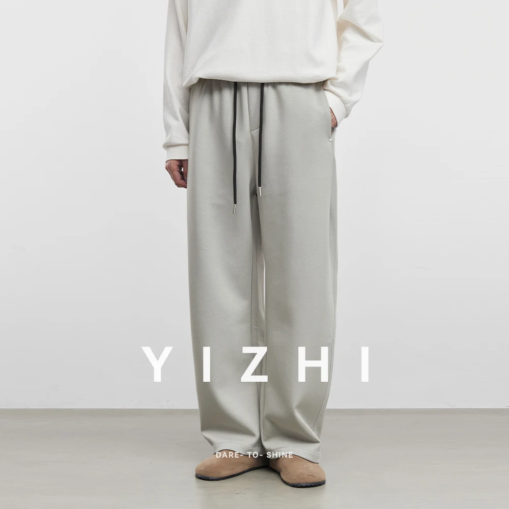 

Fashion Men's Sports Pants Sweatpants 2025 Spring Autumn New Elastic Waist Loose Straight Leg Wide Leg Pants Men Casual Pants