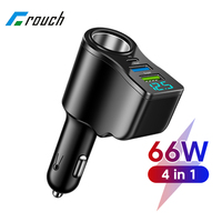 66W 4 Ports Car Charger Fast Charging USB Type C Car Lighter PD QC3.0 Car Phone Charger For iPhone Samsung Huawei Xiaomi
