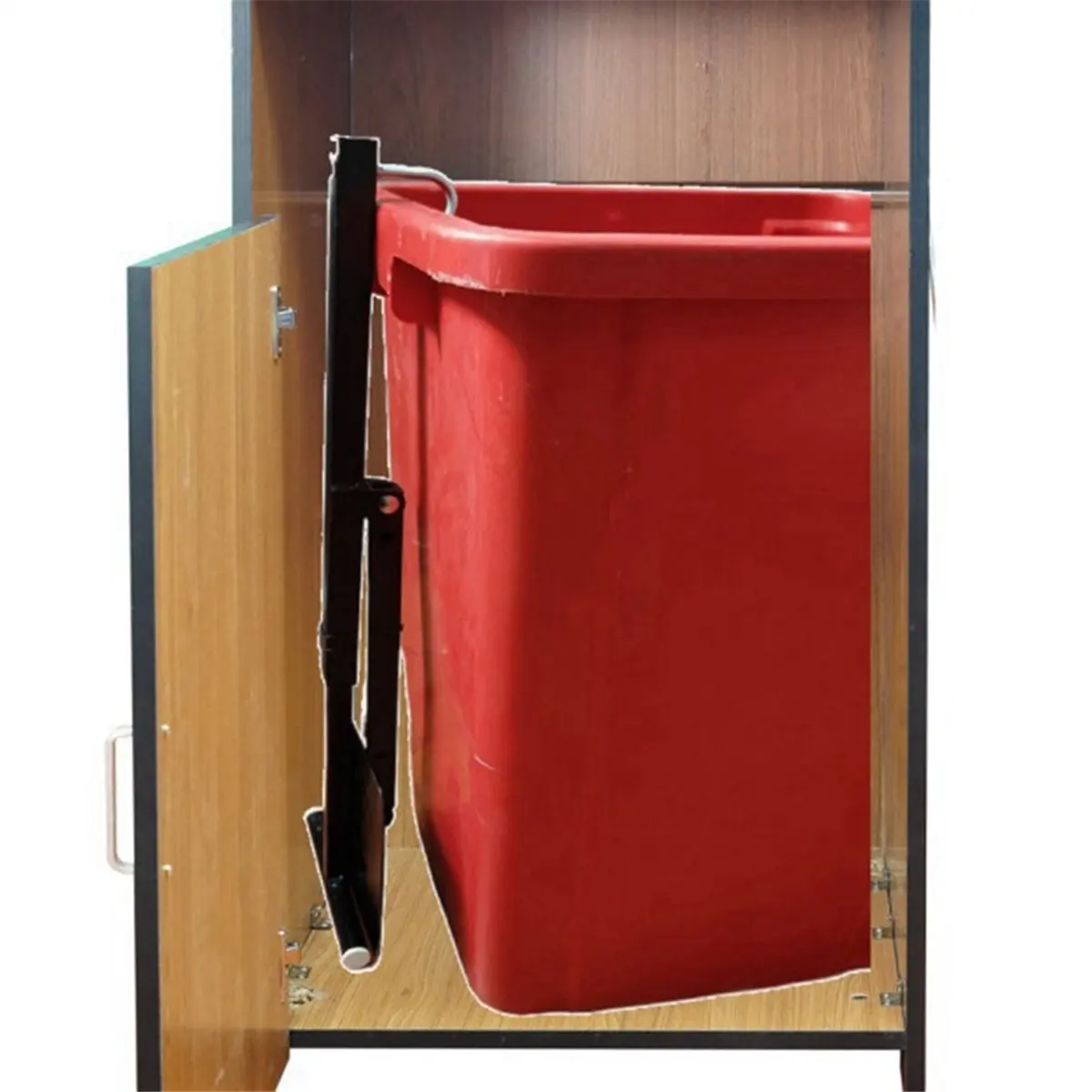 【~ New A61K】Manual Trash , Rustproof Iron, Fits 60-100L Wheelie Bins, Efficient Waste Compression