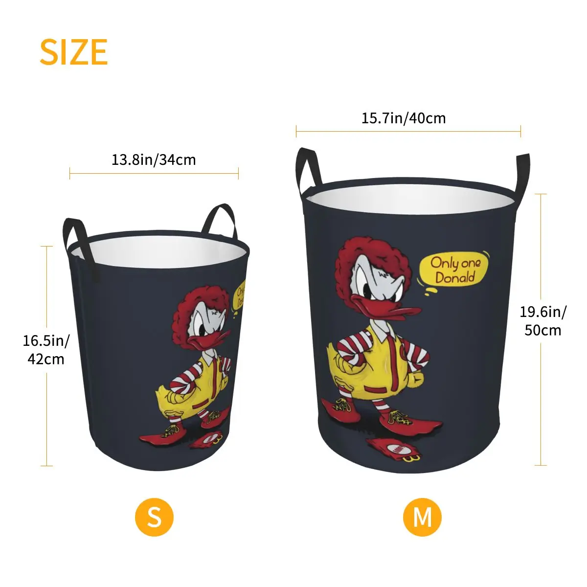 مخصص دونالد داك سلة الغسيل سلة تخزين كبيرة لطيف بطة بنات بنين لعبة المنظم