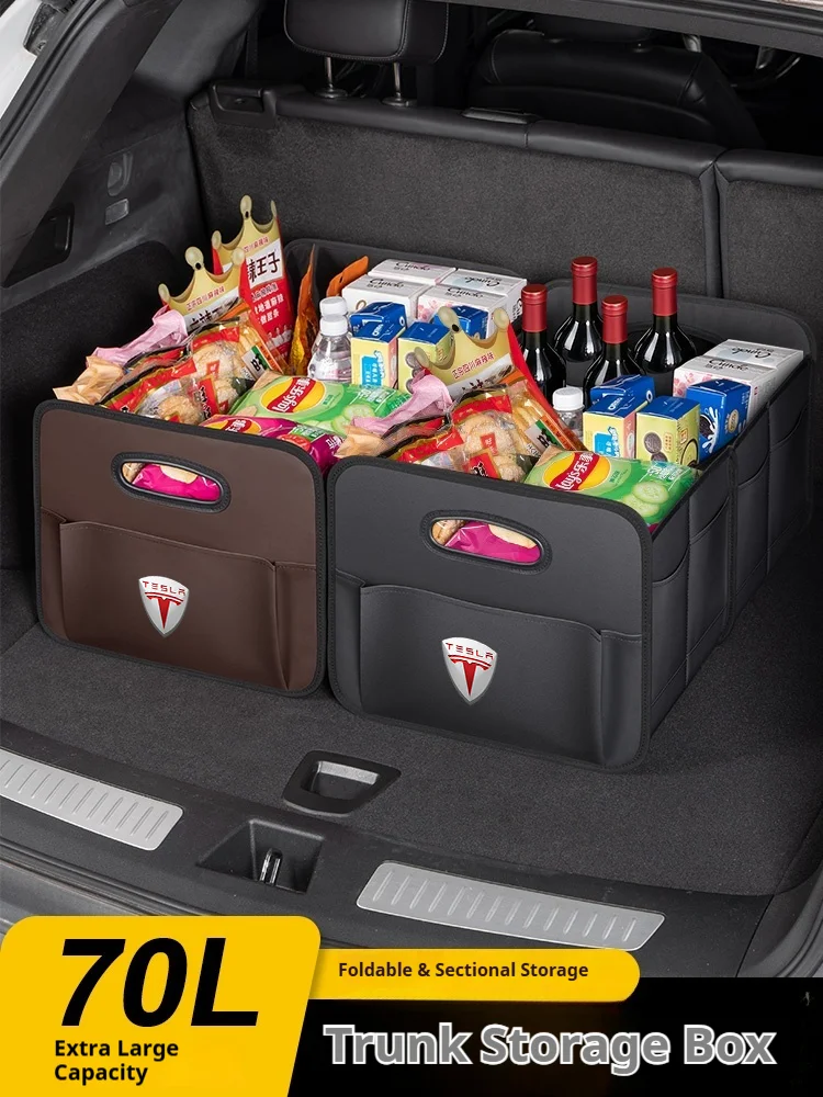 

For Tesla Model 3 Model X Model S Model Y Cybertruck Car Trunk Foldable Storage Box Large Capacity Storage Bag auto Accessories