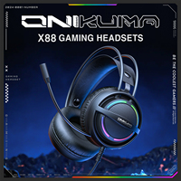 ONIKUMA X88 NEW Wired Gaming Headset 3.5mm jack Surround Stereo Gaming Headphones with Mic Soft Memory Earmuffs for PC Laptop