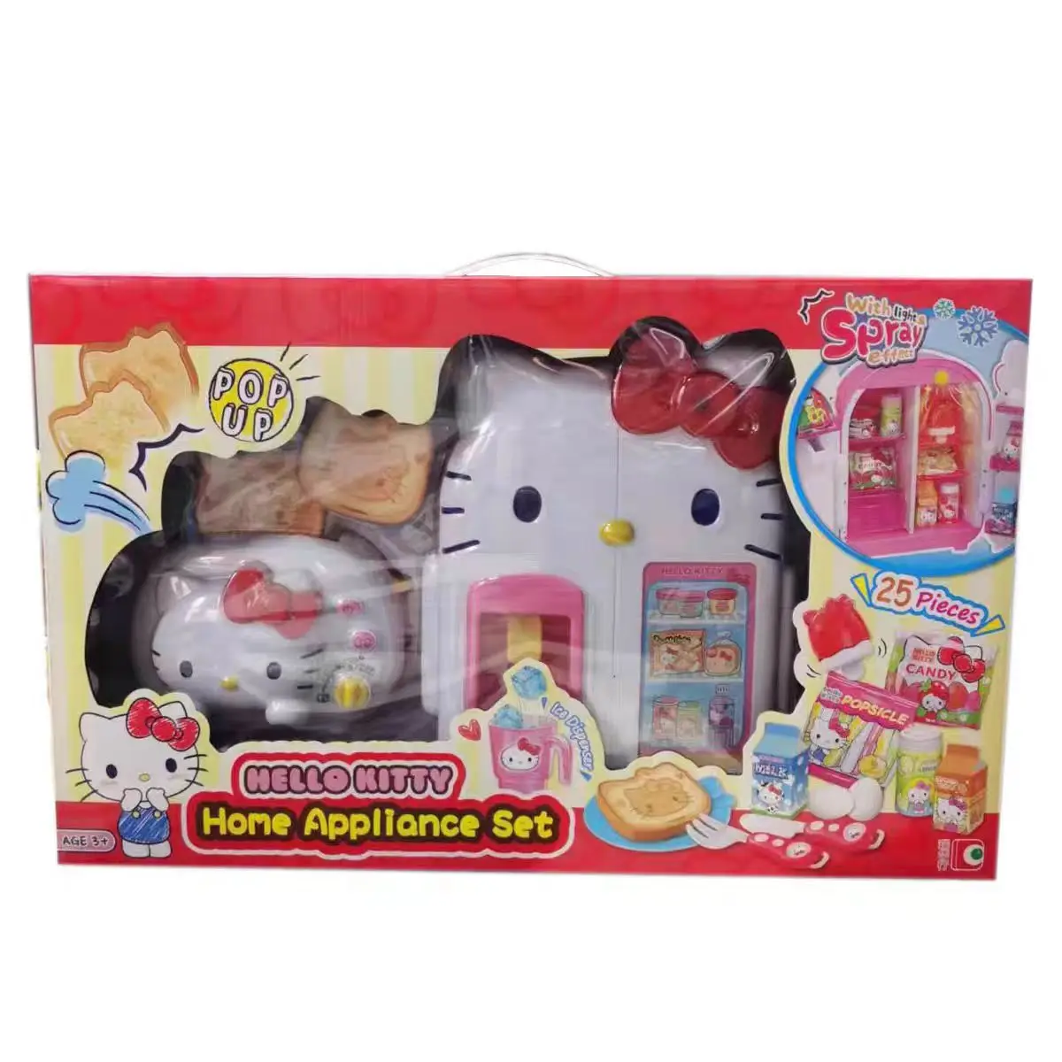 Symulacja małych urządzeń gospodarstwa domowego dla kotków, mała lodówka, piekarnik, możliwość rozpylania, zabawka symulacyjna dla dziewczynek.
