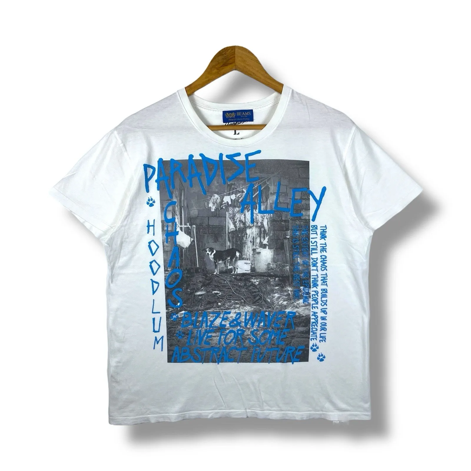 تي شيرت ماركة يابانية BEAMS Hoodlum Paradise Alley Graphic Bruce Weber Style