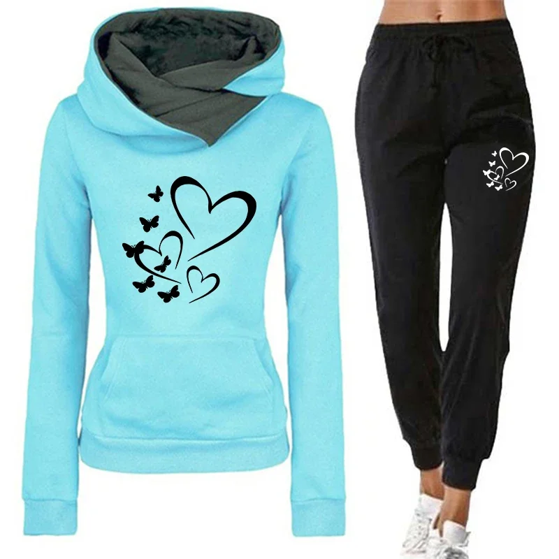 

Лидер продаж 2025, женские спортивные костюмы, толстовки и спортивные штаны, высокое качество, Ladeis, осень-зима, повседневные повседневные спортивные костюмы для бега