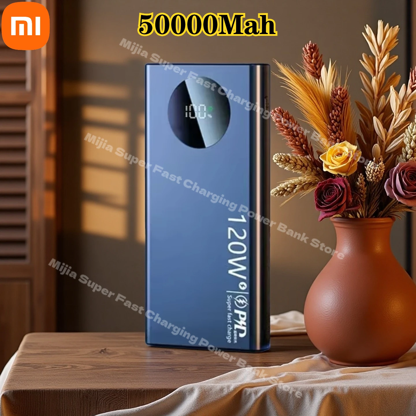 

Xiaomi 120W 50000mAh High-Capacity Power Bank Fast Charging Ultra-thin Portable Battery Charger Compatible with iPhone Samsung