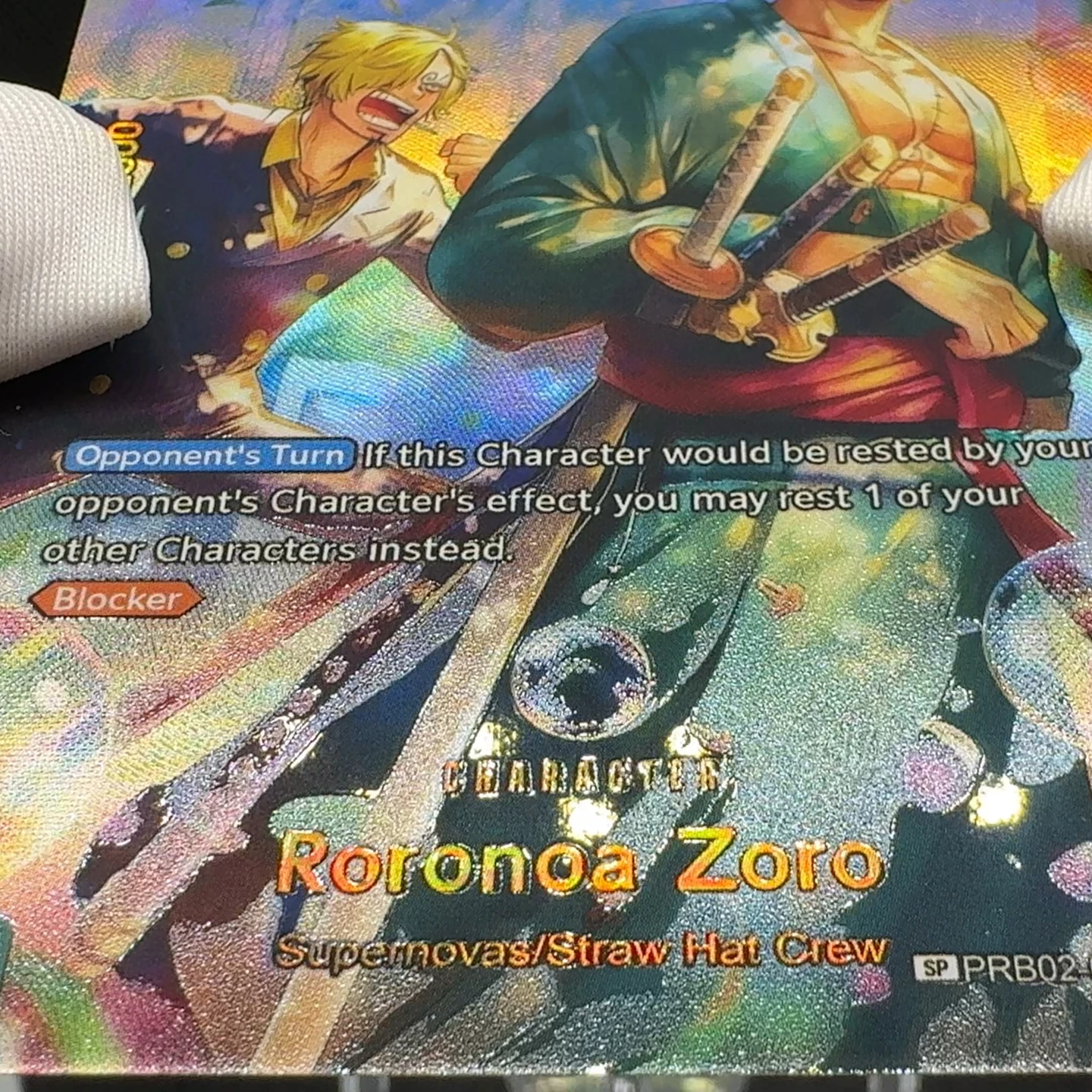 One Piece TCG Zoro SP Foil Card Anime Collectible
