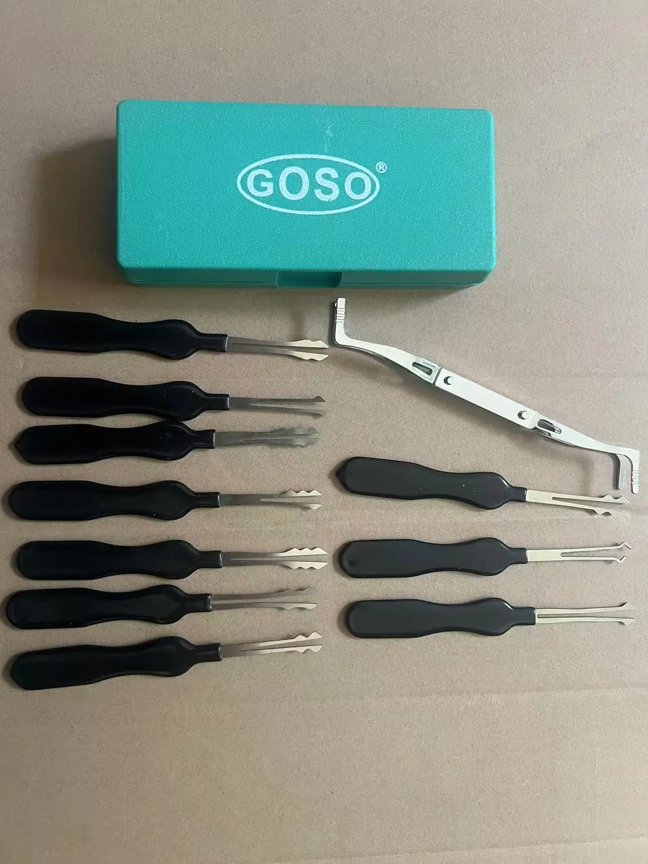 GOSO Locksmith Tools 10 Pcs Scissors Pick Lock Fast Opener for Door Lock Picking Tools