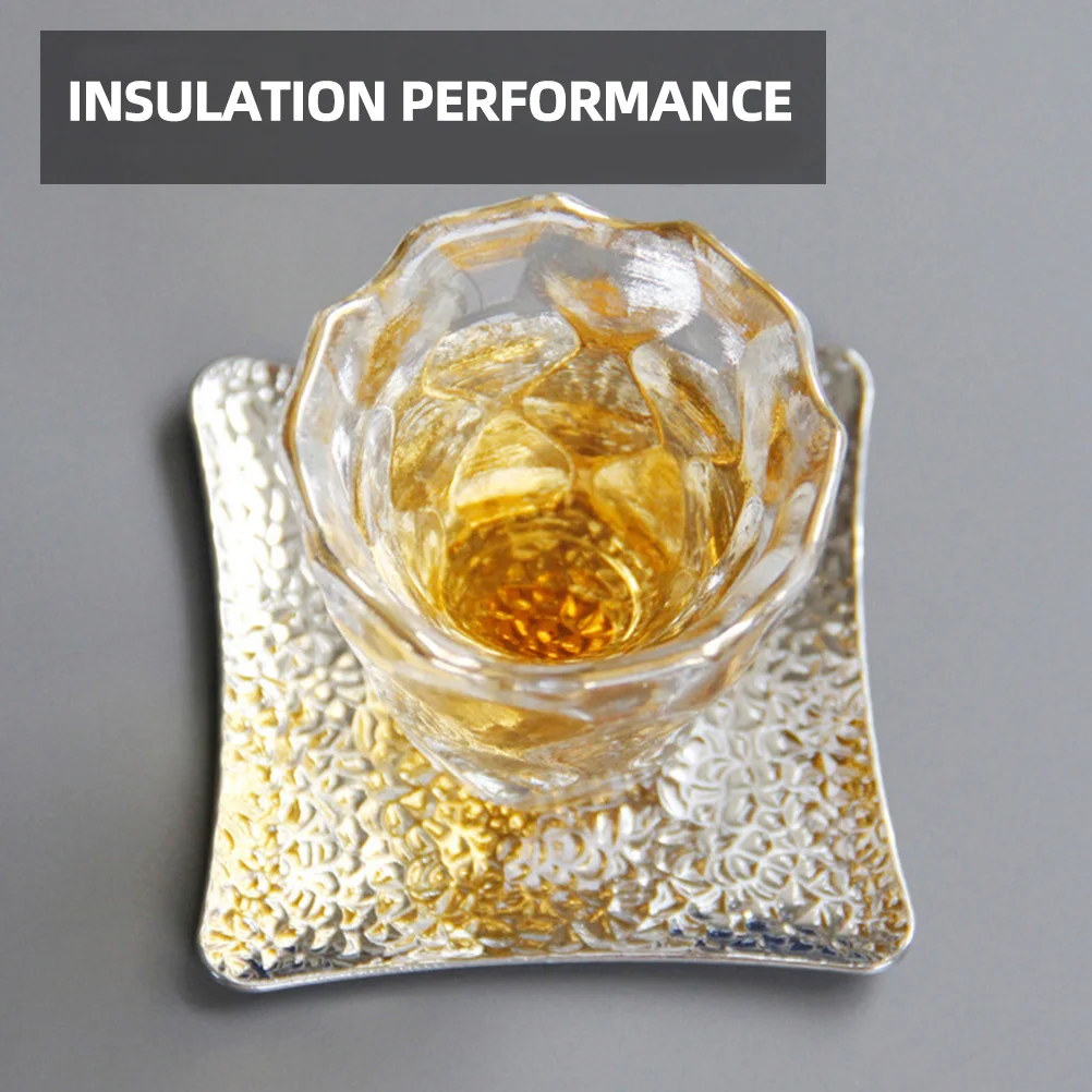 

Metal Pads Drink Coasters Home Decor Accessories Large Office Household Cup Tray Coaster Heat Resistant Mats Kitchen Table
