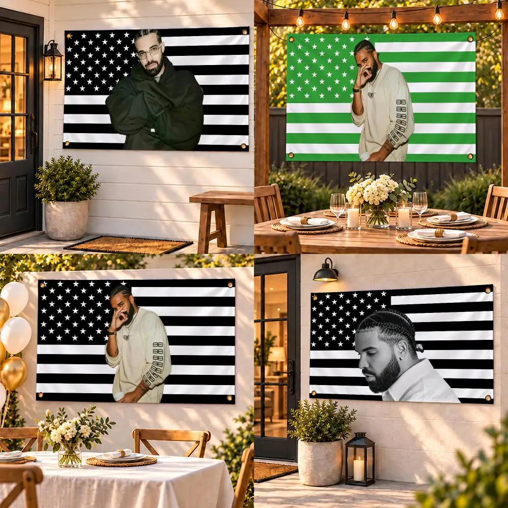 D-Drake Flags Custom Wall Hanging Background Art Banner for Bedroom Home Living Room Outdoor Decor