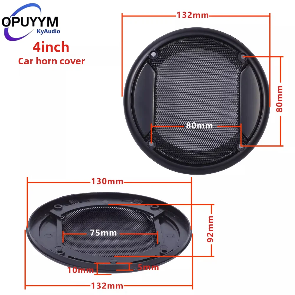 VYOPBC Car Speaker Grille 4 5 6.5 Inch Universal Metal Mesh Protective Cover for Auto Audio 4PCS/SET