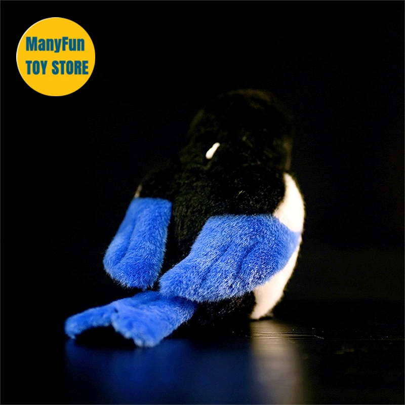 Juguete de peluche de urraca: animal relleno realista Blue Jay, peluche realista de Pica pica, regalo de muñeco de simulación de pájaro urraca