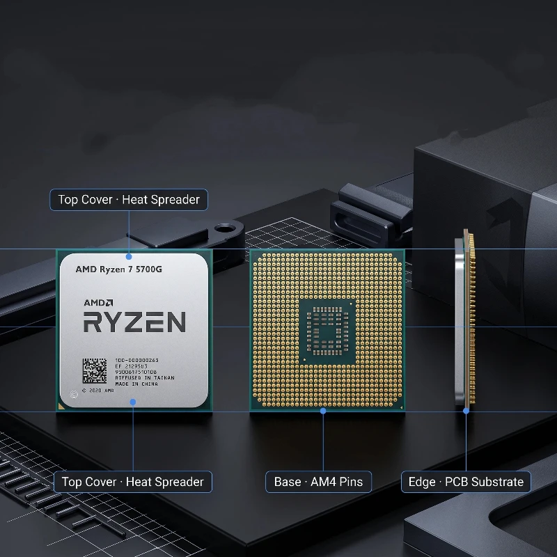 AMD R7 5700G Ryzen 7 5700G Desktop Processor Onboard Graphics 4.6GHz Boost 65W  16MB AM4 Socket APU No Original Box