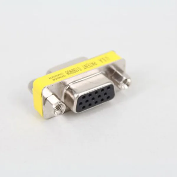 

VGA Adapter Gender Changer Female to Female Mini DB15 Coupler VGA15 Connector HD Video Transmission Durable Lightweight Portable