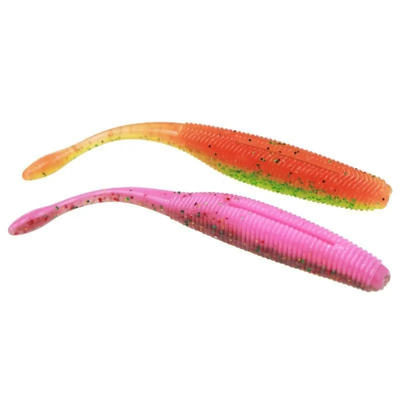 Swolfy 5pcs Stick Wurm Softbait Angel köder hinzufügen Salz geraden Schwanz 75mm/95mm/115mm perfekte Kunststoffe Dream Shot Soft – Detail 1
