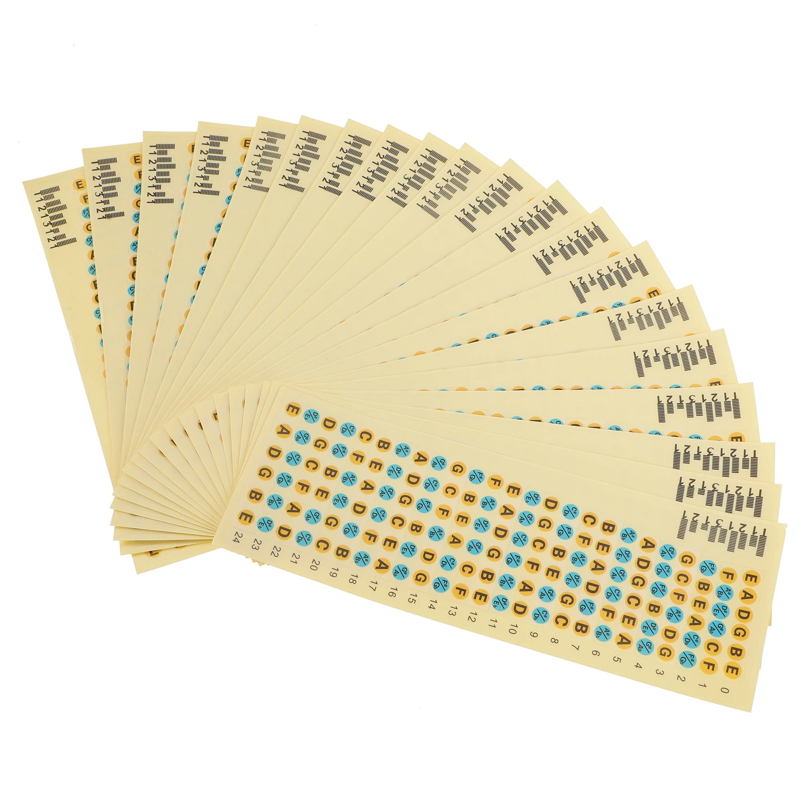 

20 Pcs Finger Guitar Scales Sticker Board Ukulele Fretboard Stickers Pvc Decals