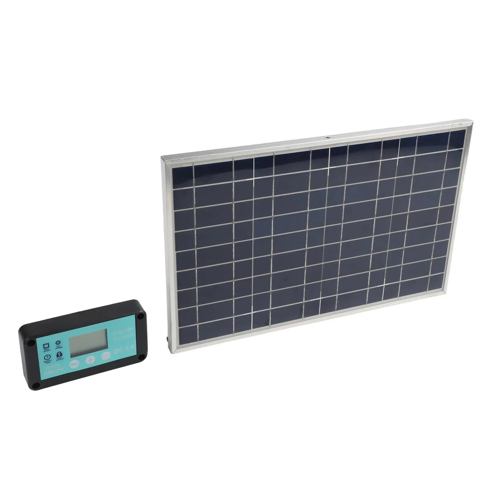 

100W Solar Panel Kit with Controller for Off Grid Energy Aluminum Frame with IP67 Rated Junction Box and Connectors