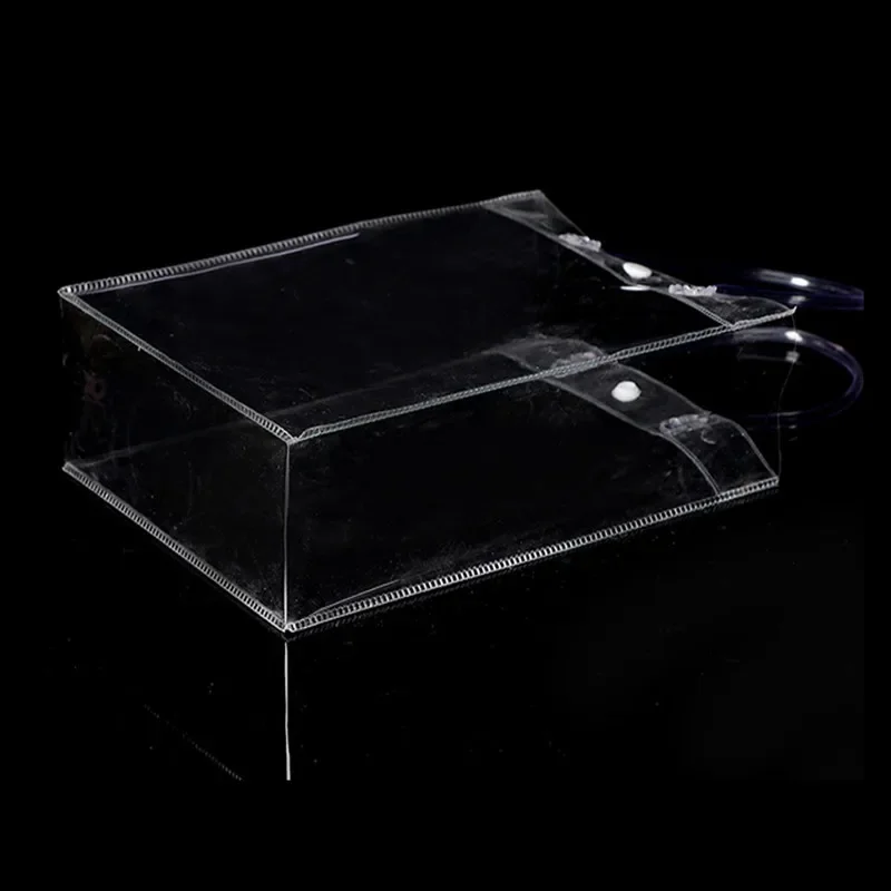 HOT 20pcs/LOT 20*28*10CM Waterproof transparent gift bag plastic bag PVC shop cosmetic packaging bag party holiday Supplies