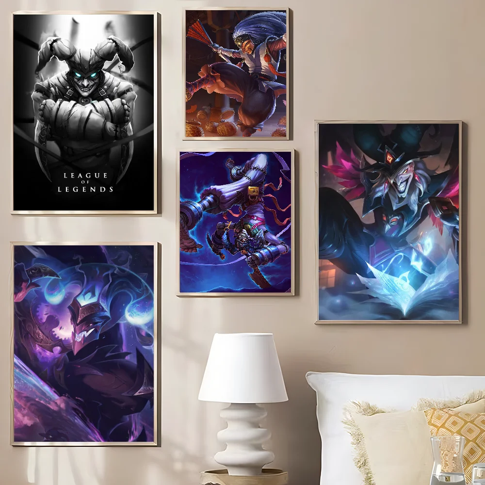 League Of Legends Demon Jester Shaco Classic Vintage Posters Whitepaper Prints Posters Artwork Kawaii Room Decor