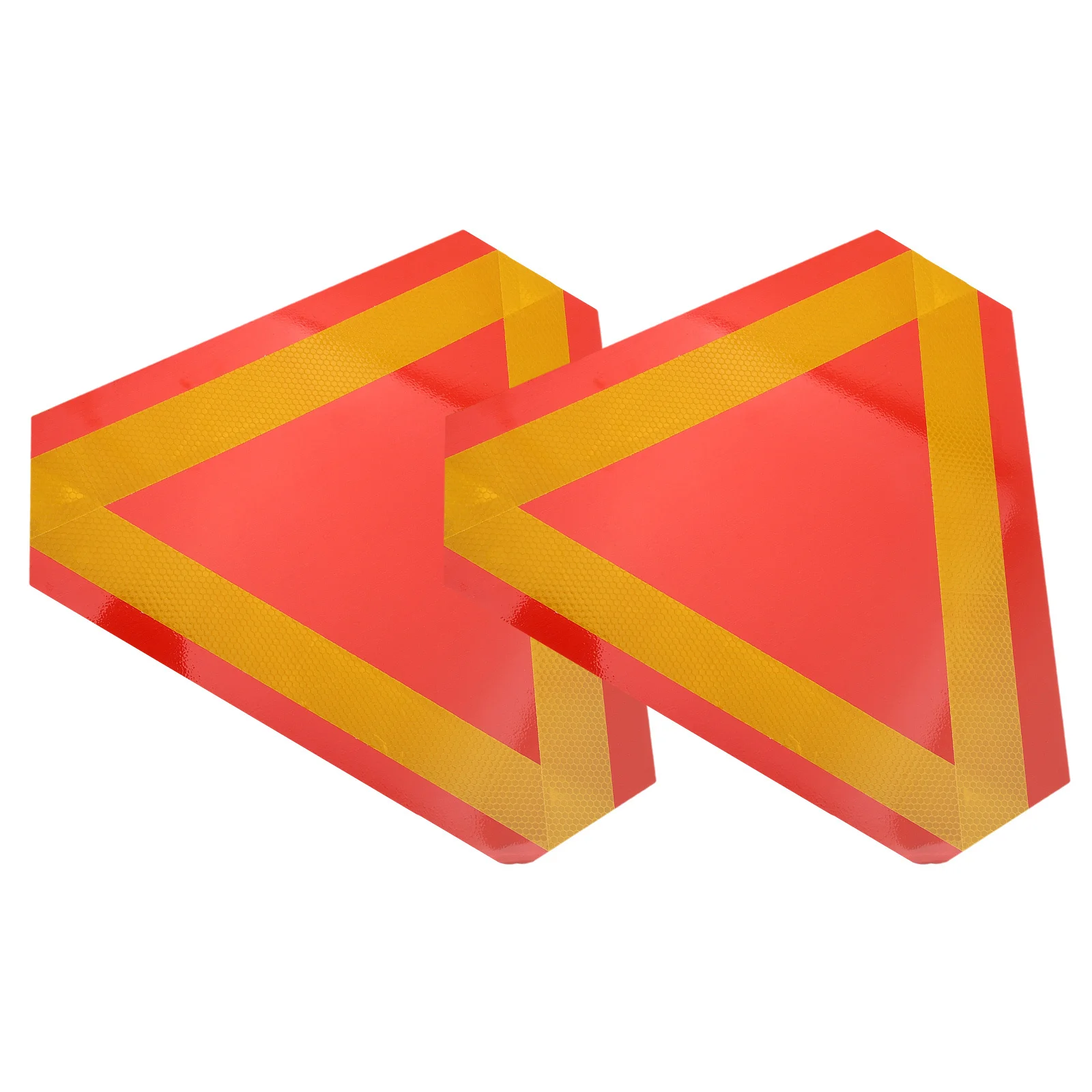2pcs Triangle Reflectors: Aluminum Slow Moving Vehicle Warning Sign For Golf Carts Farm Tractors Utility Vehicles Safety