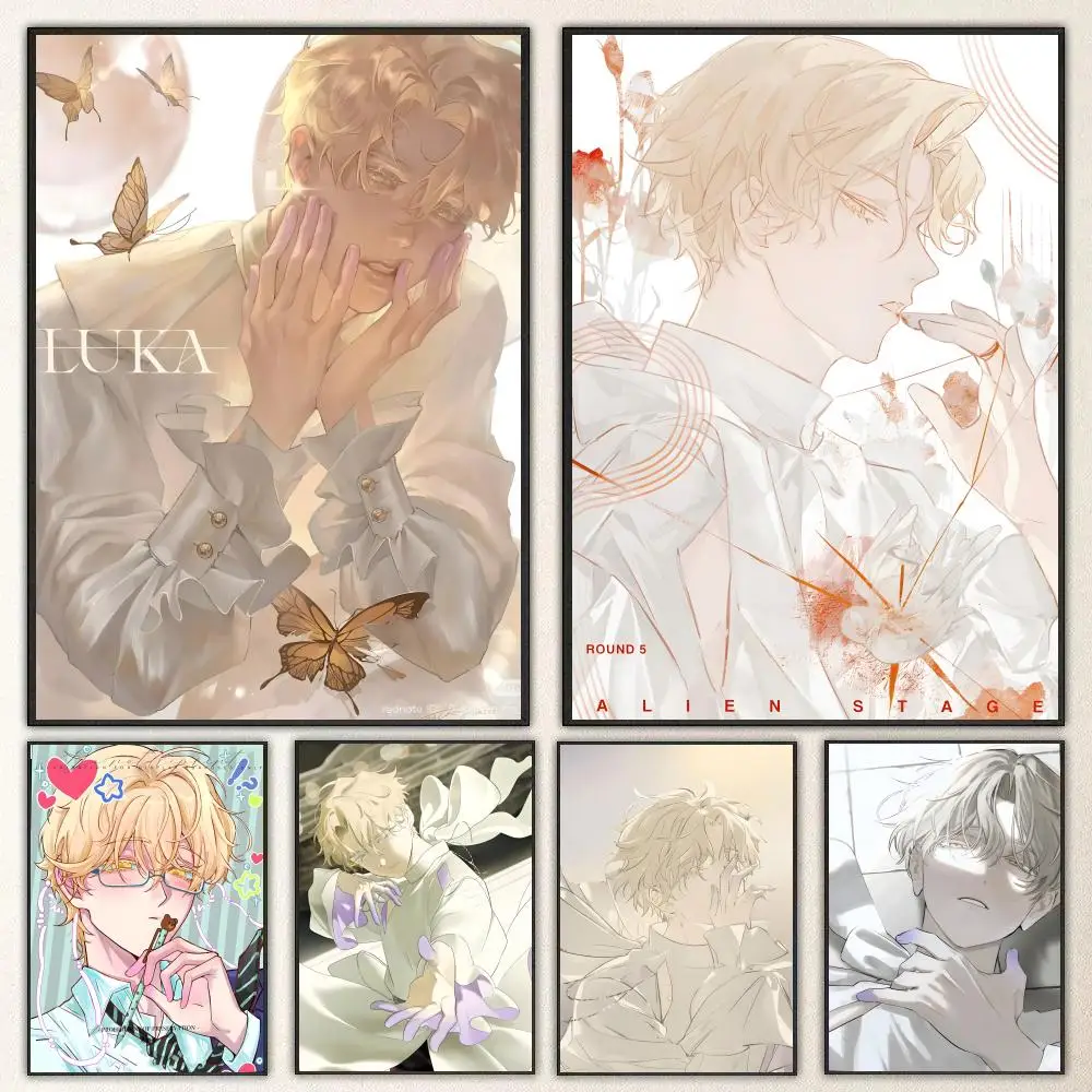 Anime Luka Poster Self-adhesive Art Waterproof Paper Sticker Coffee House Bar Room Wall Decor
