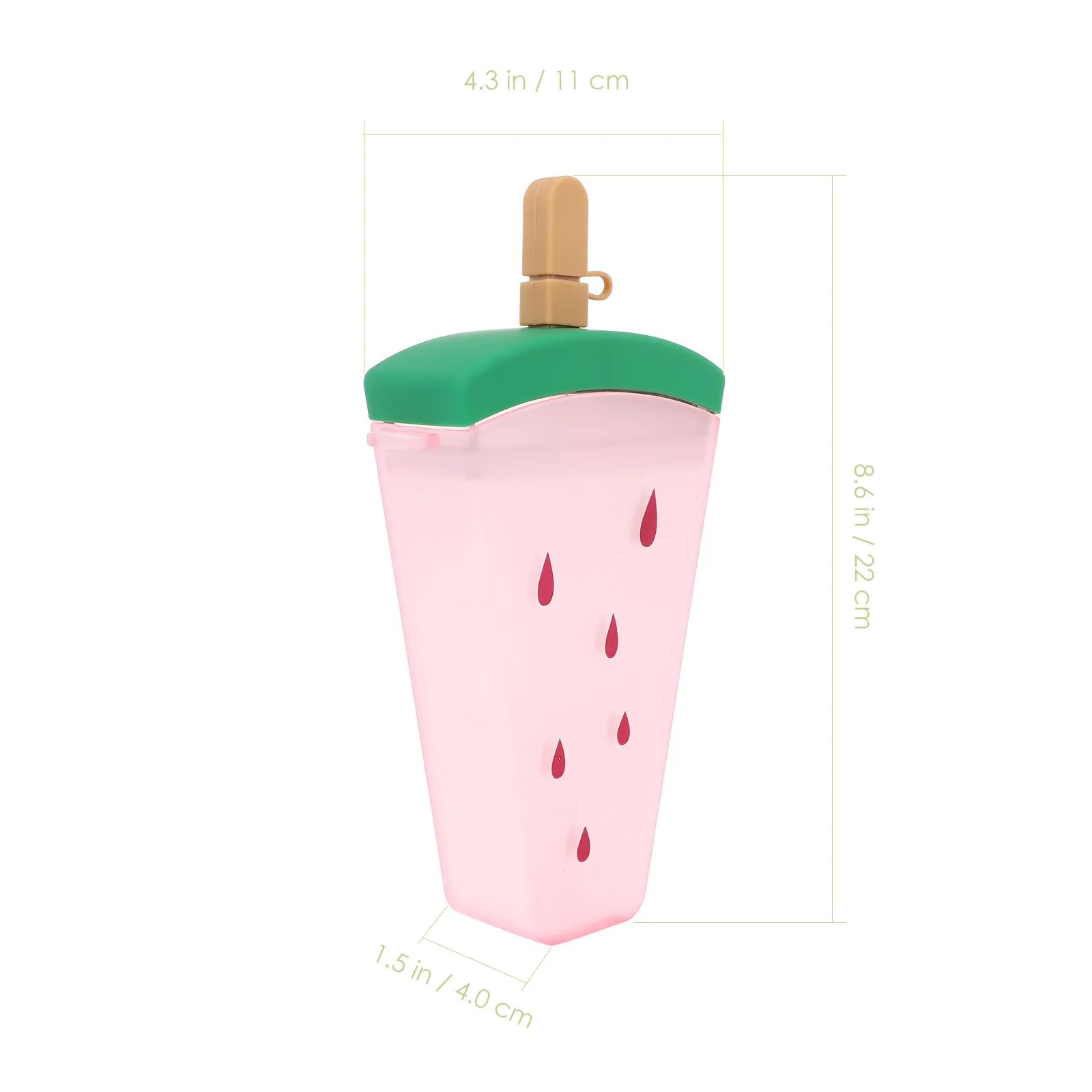Leakproof Ice Pop-Shaped Portable Water Bottle Adorable Outdoor Water Cup with Strap for Travel Outdoor Bottle Cup