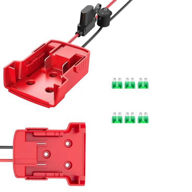 2 Packs Power Wheels Adapter For Milwaukee M18 Battery Adapter Power Wheels Battery Converter Kit With Fuse Easy Install