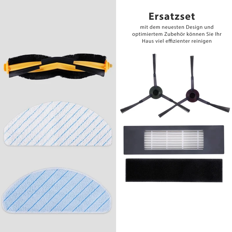 Escova principal escovas laterais hepa filtro principal acessórios de substituição da escova aspirador de pó escova principal para t9 t9pro t9aivi