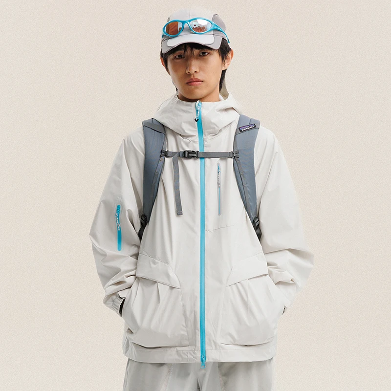 

Outdoor Sport Lightweight Three-proof Functional Jacket Men Women Loose Casual Techwear Hooded Jacket Coat Outerwear