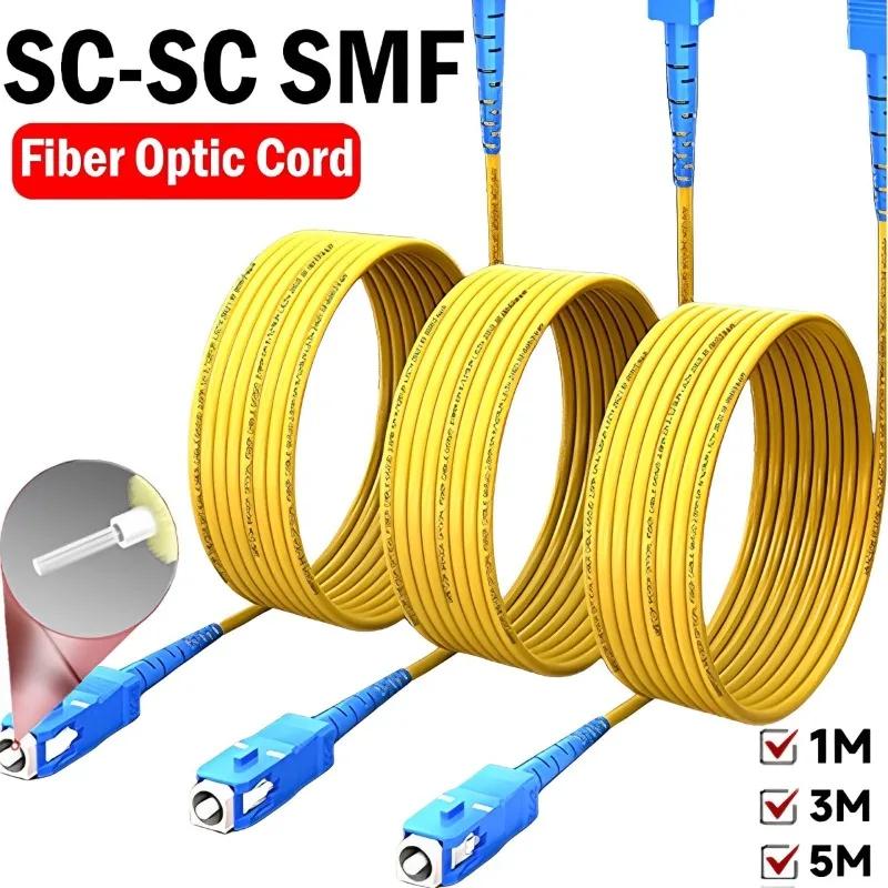 SC To SC UPC Fiber Optical Patch Cable Single-Mode SMF 9/125μm SC-SC Insensitive Fiber Optic Cord for Network Extension Cables